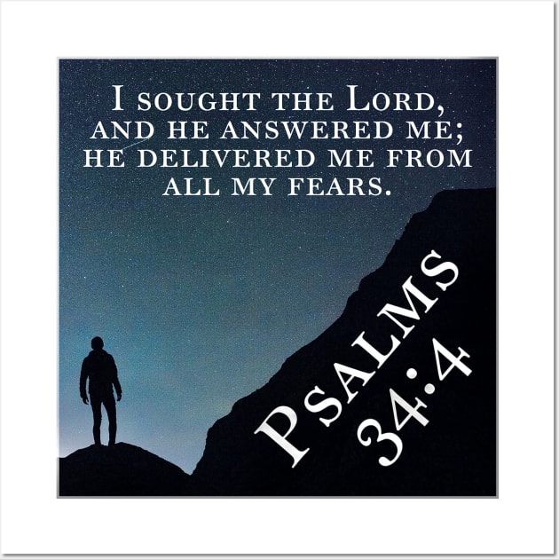 Psalms 34:4 Wall Art by Bible Verses by Deb